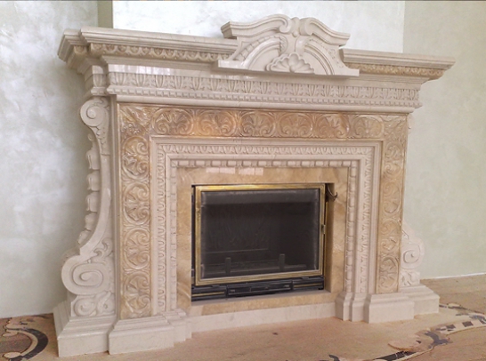 The Fire-place. Material: marble, onyx.