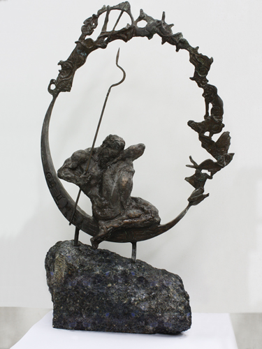 Der Tierkreis. Das Material Bronze, ламбродорит. Der Umfang 850х530х230. Der Autor: Bildhauer Sydoruk Oles